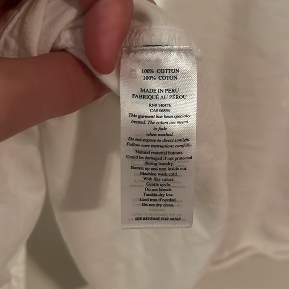 Faherty Sunwashed Knit Shirt, White - S - Picture 10 of 10